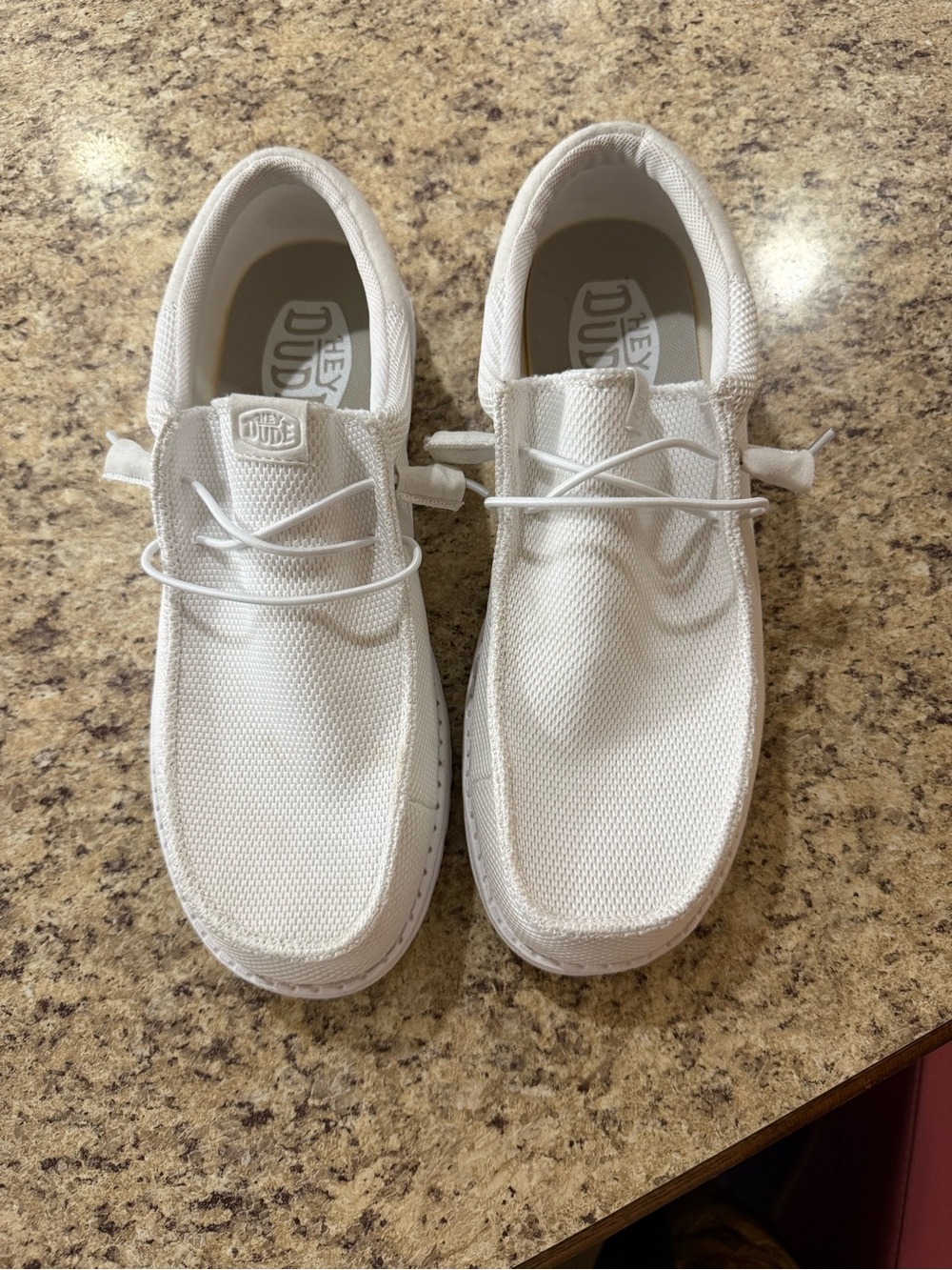 Hey Dude Wally Funk Mono Men's Lightweight White Mesh Casual Shoes size 12M